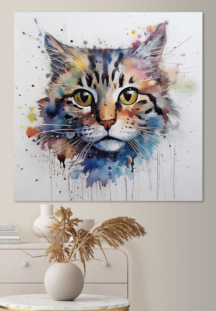 A painting of a cat A painting of a cat