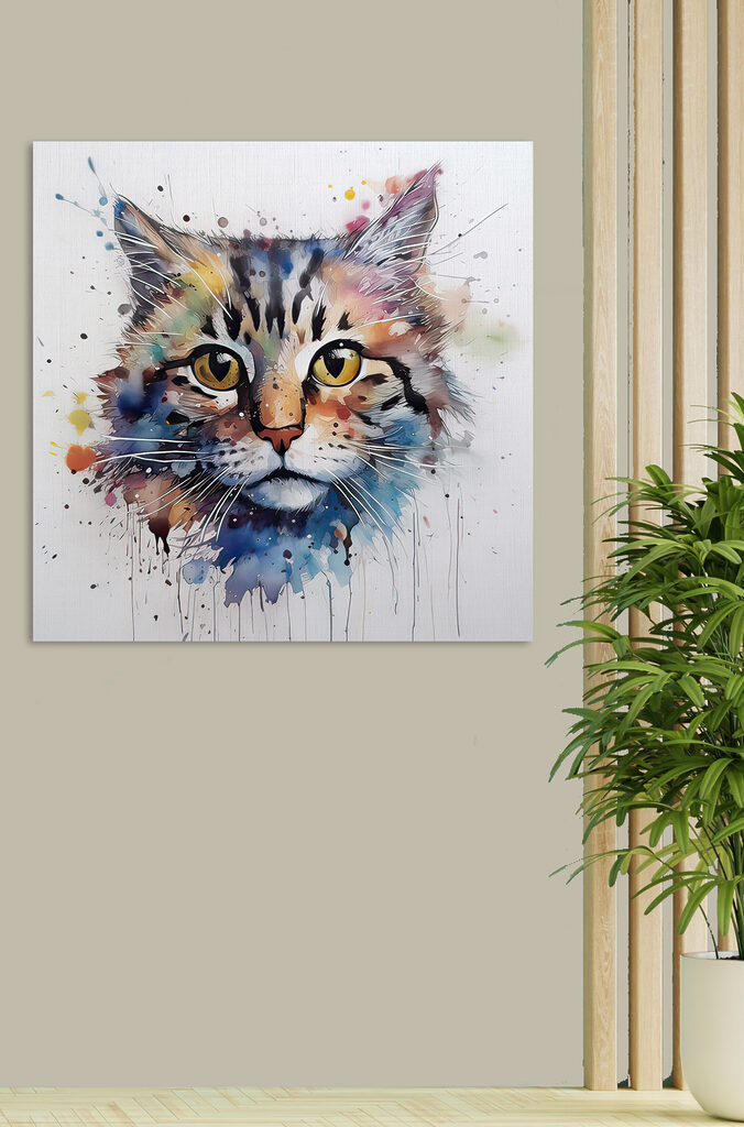 A painting of a cat A painting of a cat