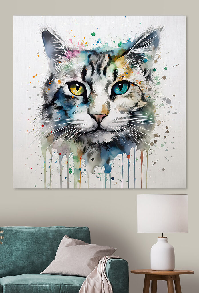 A cat with blue eyes A cat with blue eyes