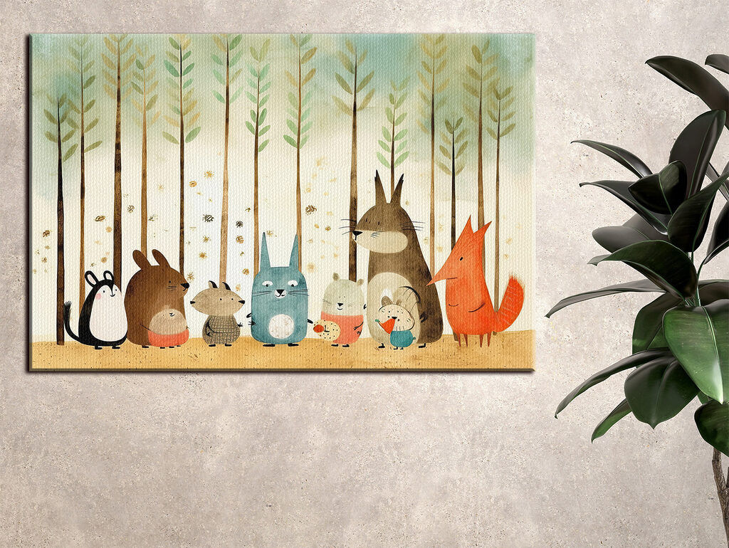 A group of animals in a line A group of animals in a line