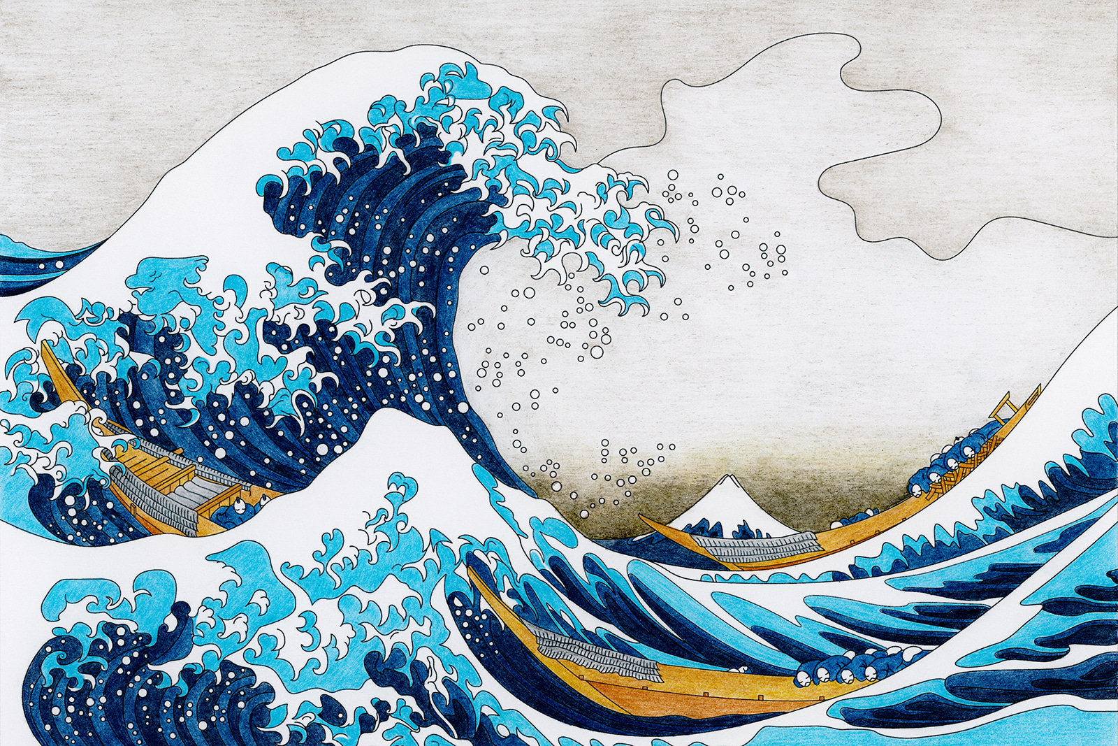 A large wave of water