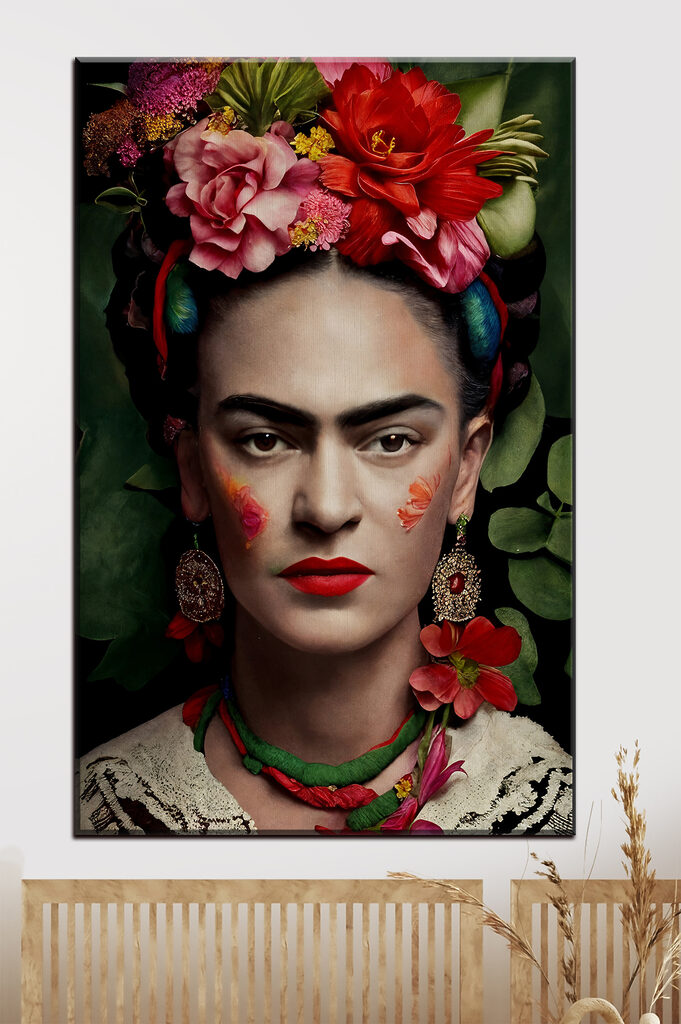 A woman with flowers in her hair