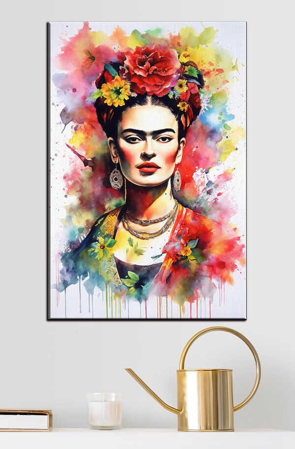 A painting of a woman with flowers in her hair