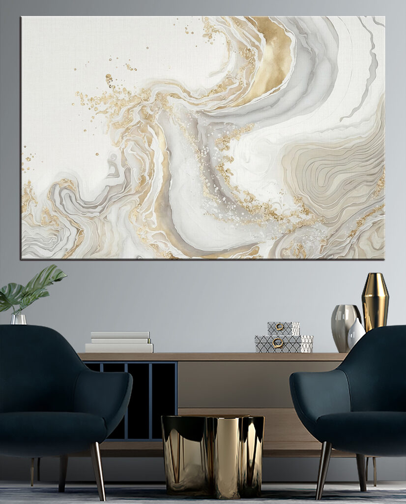 Elegant Swirls of Cream and Amber