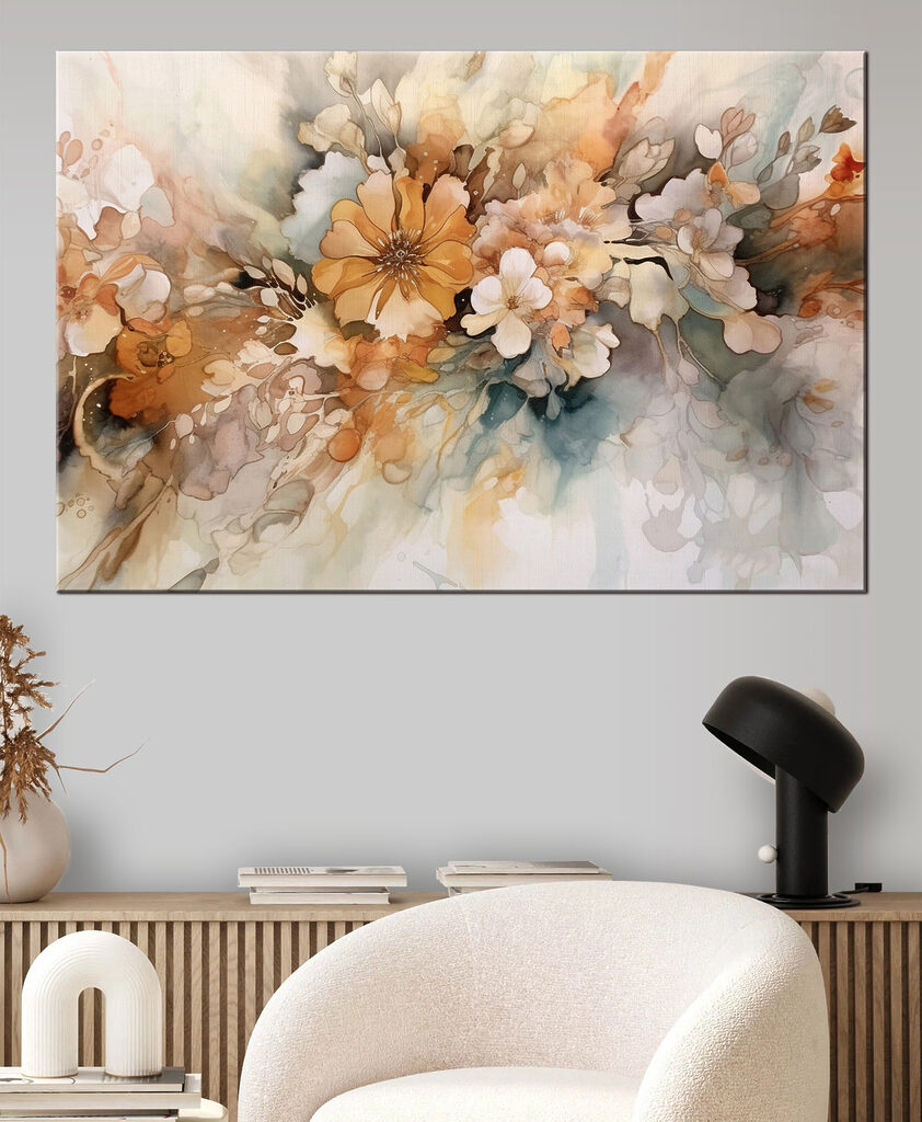 A painting of flowers A painting of flowers