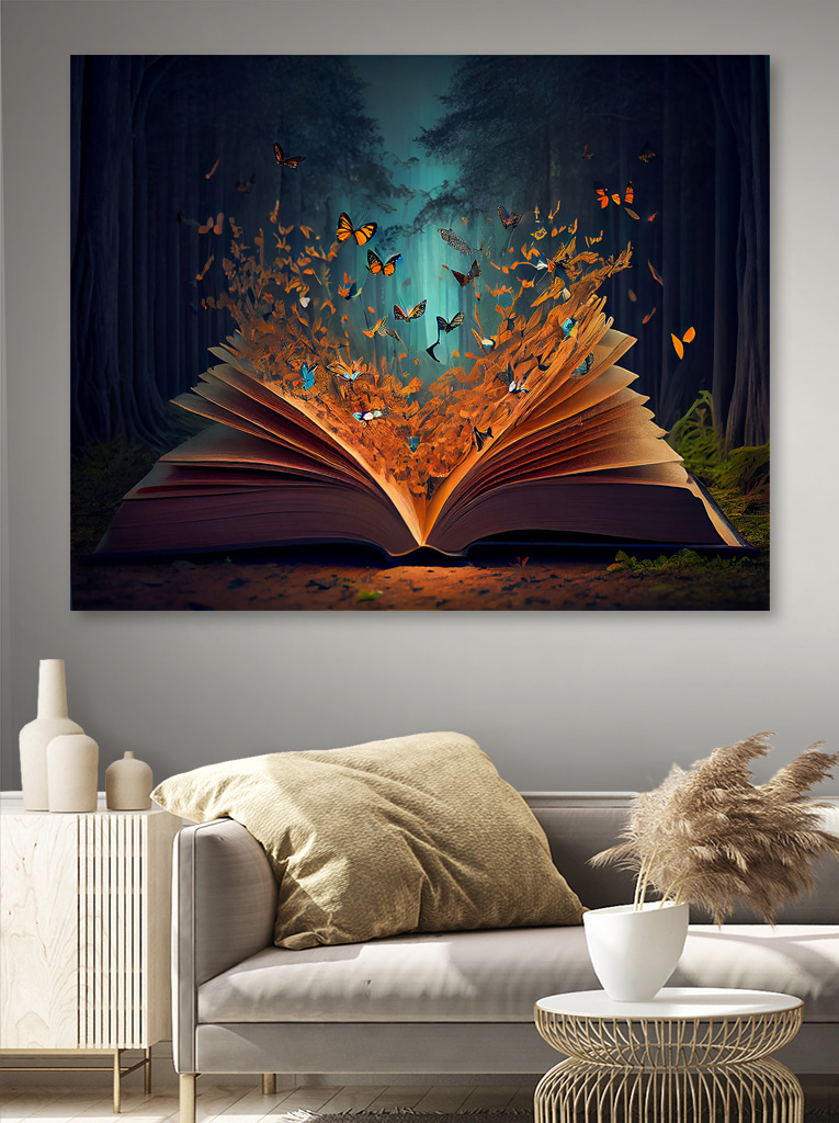 A book with butterflies coming out of it A book with butterflies coming out of it