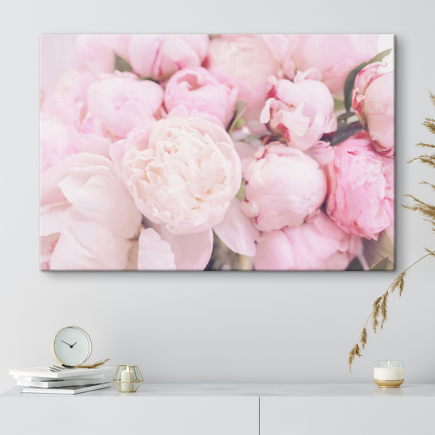 A group of pink flowers