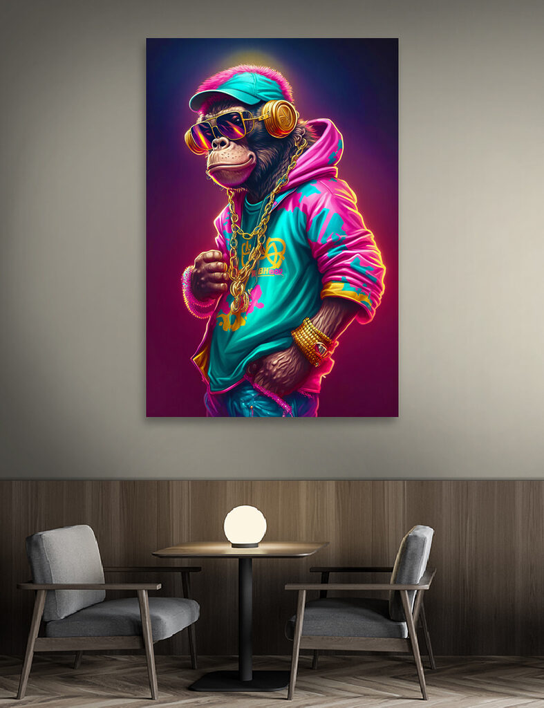 A monkey wearing a hat and sunglasses A monkey wearing a hat and sunglasses