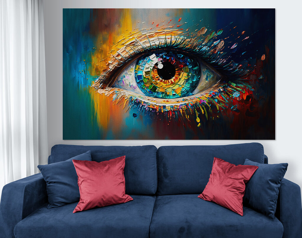 A colorful eye with many colors A colorful eye with many colors