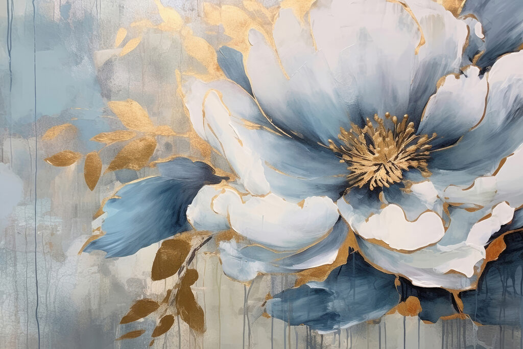 A painting of a flower A painting of a flower