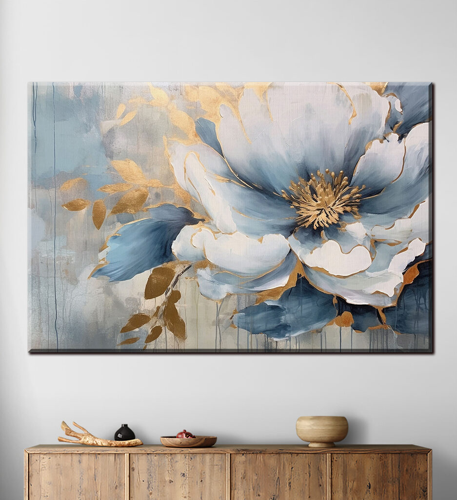 A painting of a flower A painting of a flower