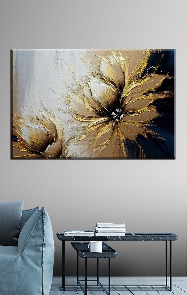 A painting of a flower A painting of a flower