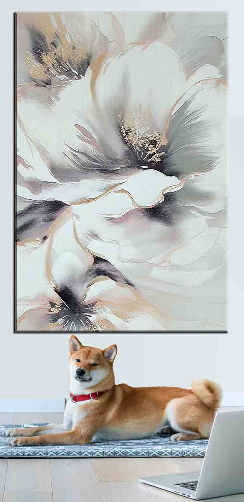 A painting of a flower A painting of a flower