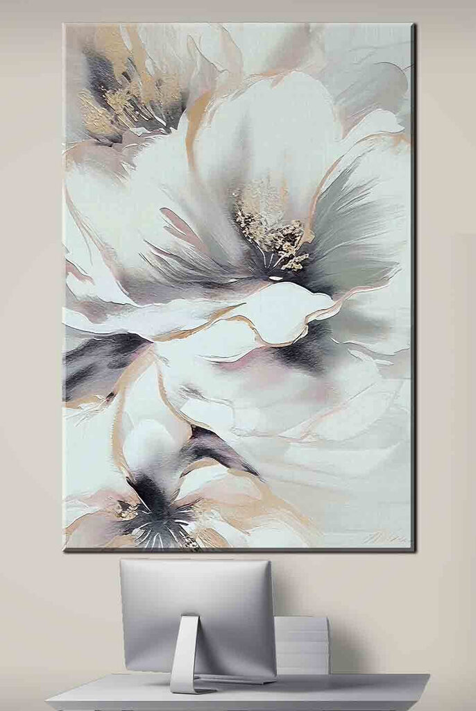 A painting of a flower A painting of a flower