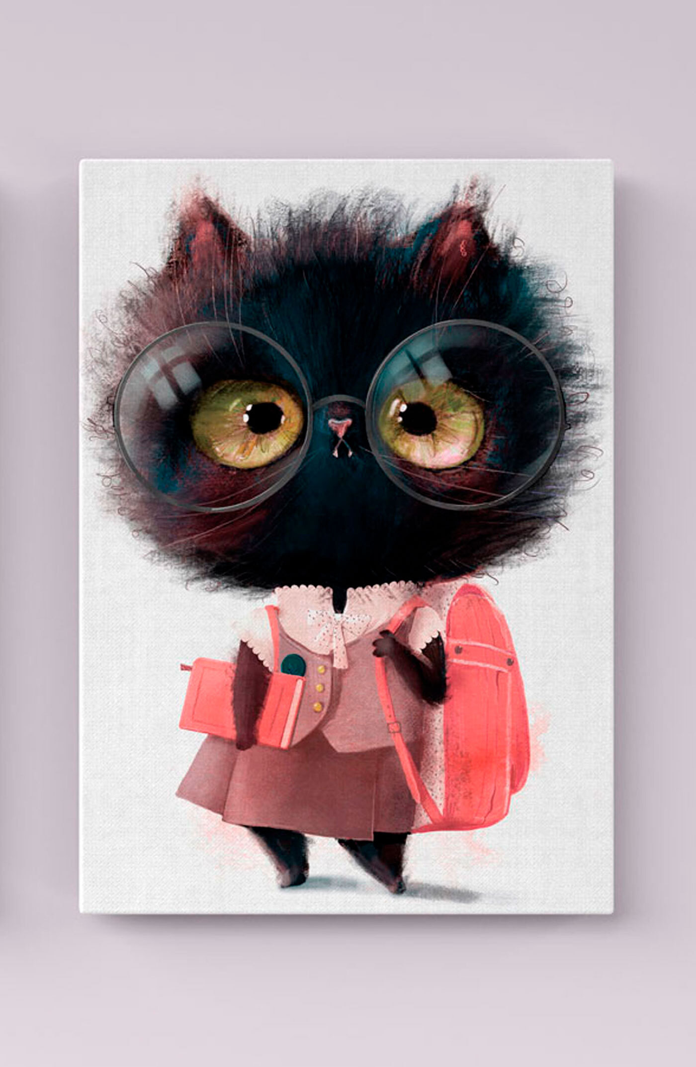 A cat wearing glasses and a school uniform A cat wearing glasses and a school uniform