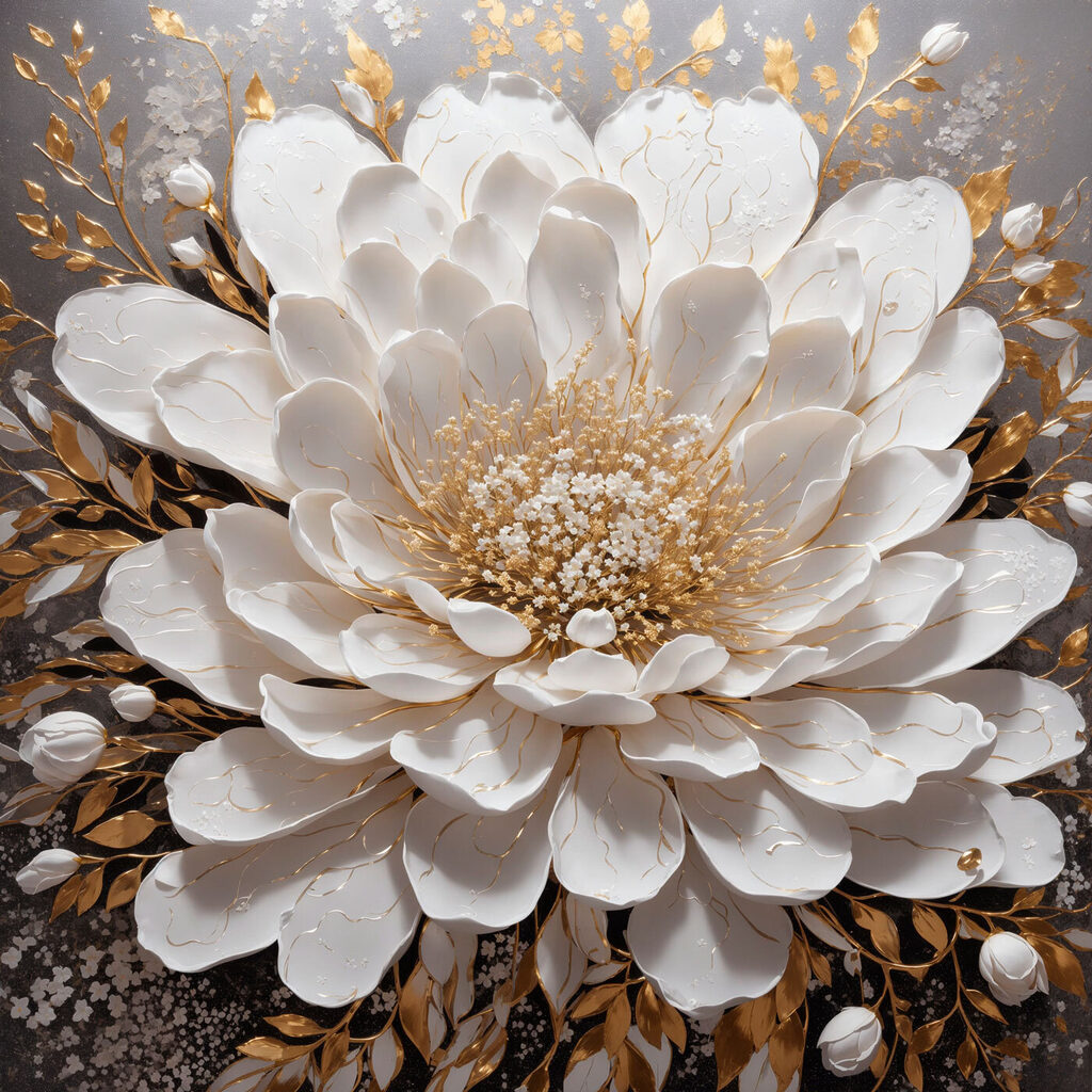Elegant white bloom with delicate details