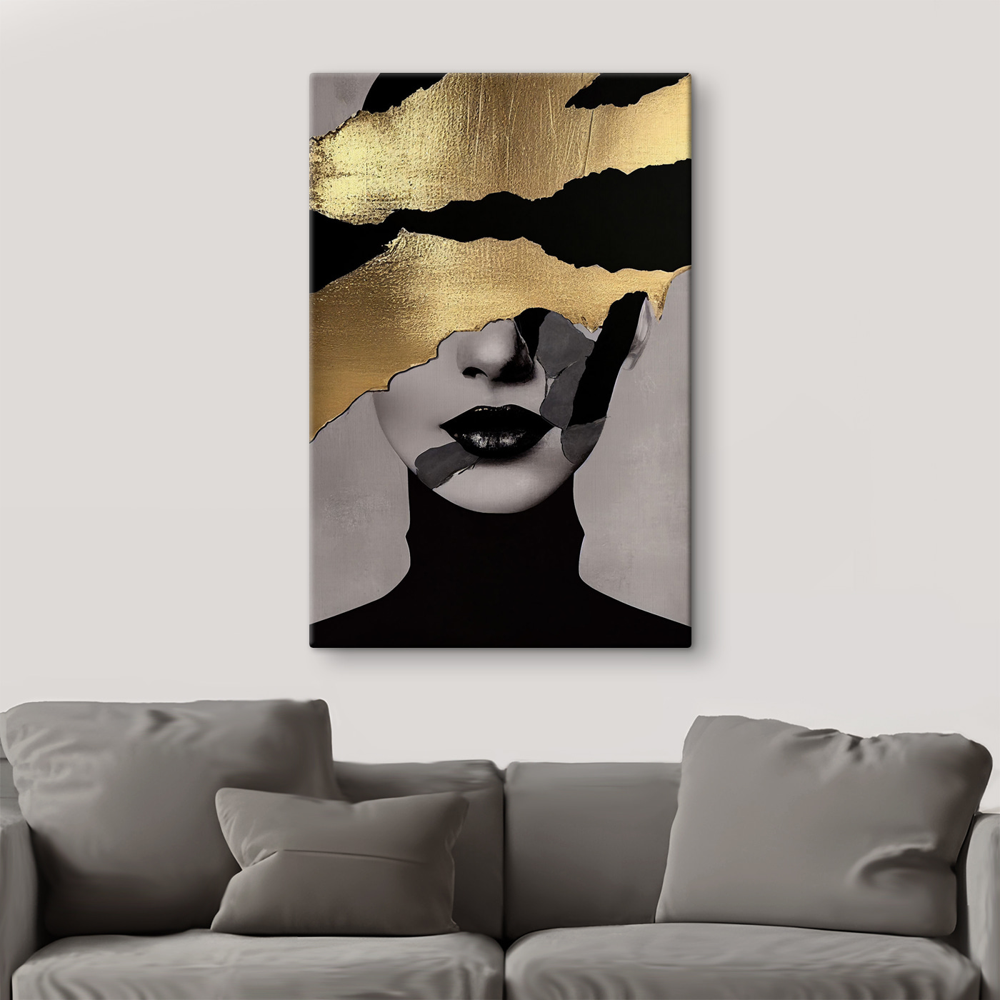 Shattered Elegance in Monochrome and Metallic