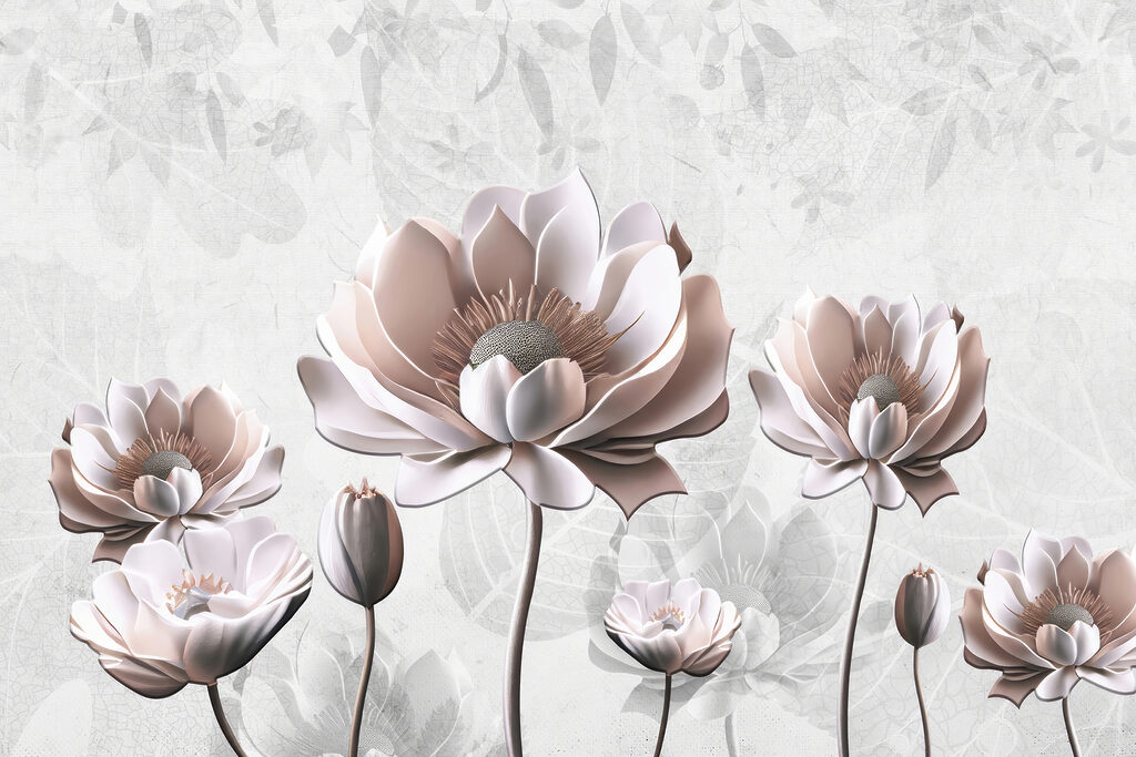 A group of white flowers A group of white flowers