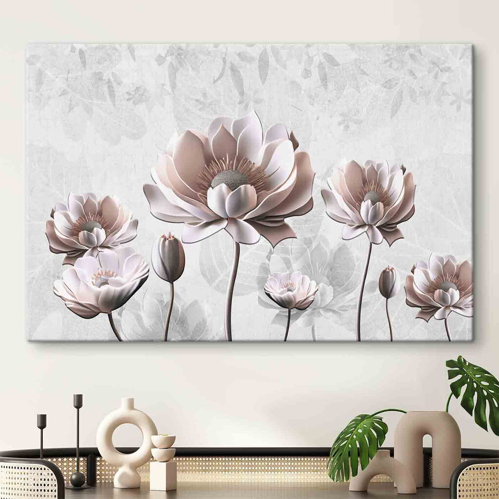 A group of white flowers A group of white flowers