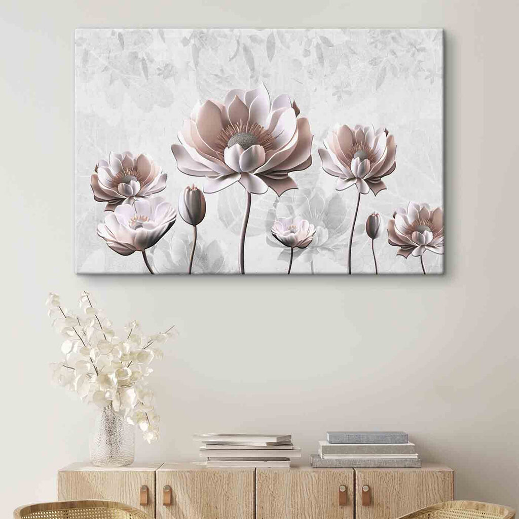 A group of white flowers A group of white flowers