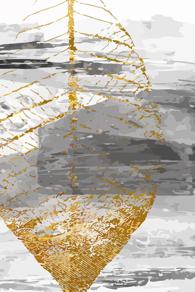 Shimmering swirl in abstract hues