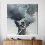 Obraz Žena s dymom vo vlasoch