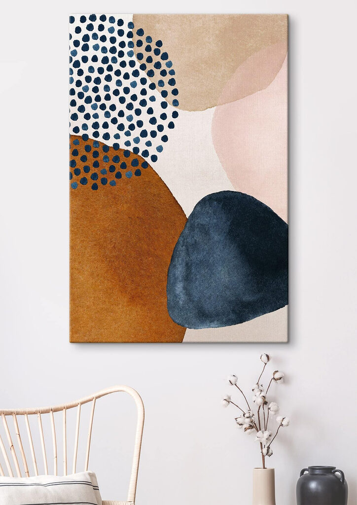 A painting of different shapes and colors A painting of different shapes and colors