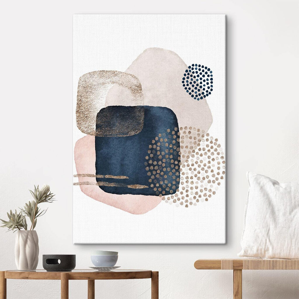 A painting of different shapes and colors A painting of different shapes and colors