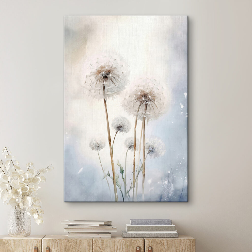 A group of dandelions in a field A group of dandelions in a field
