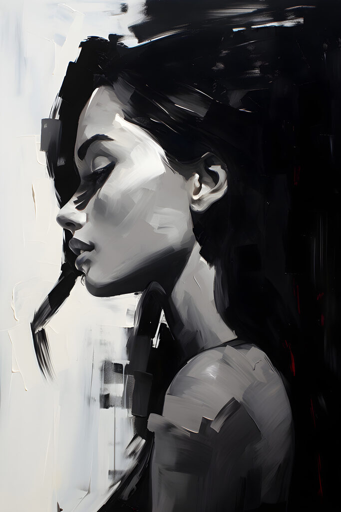 A painting of a woman A painting of a woman