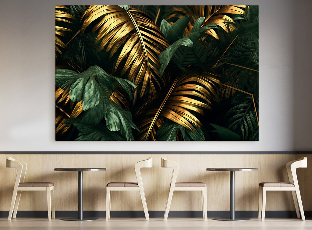 Lush leaves in shimmering hues Lush leaves in shimmering hues