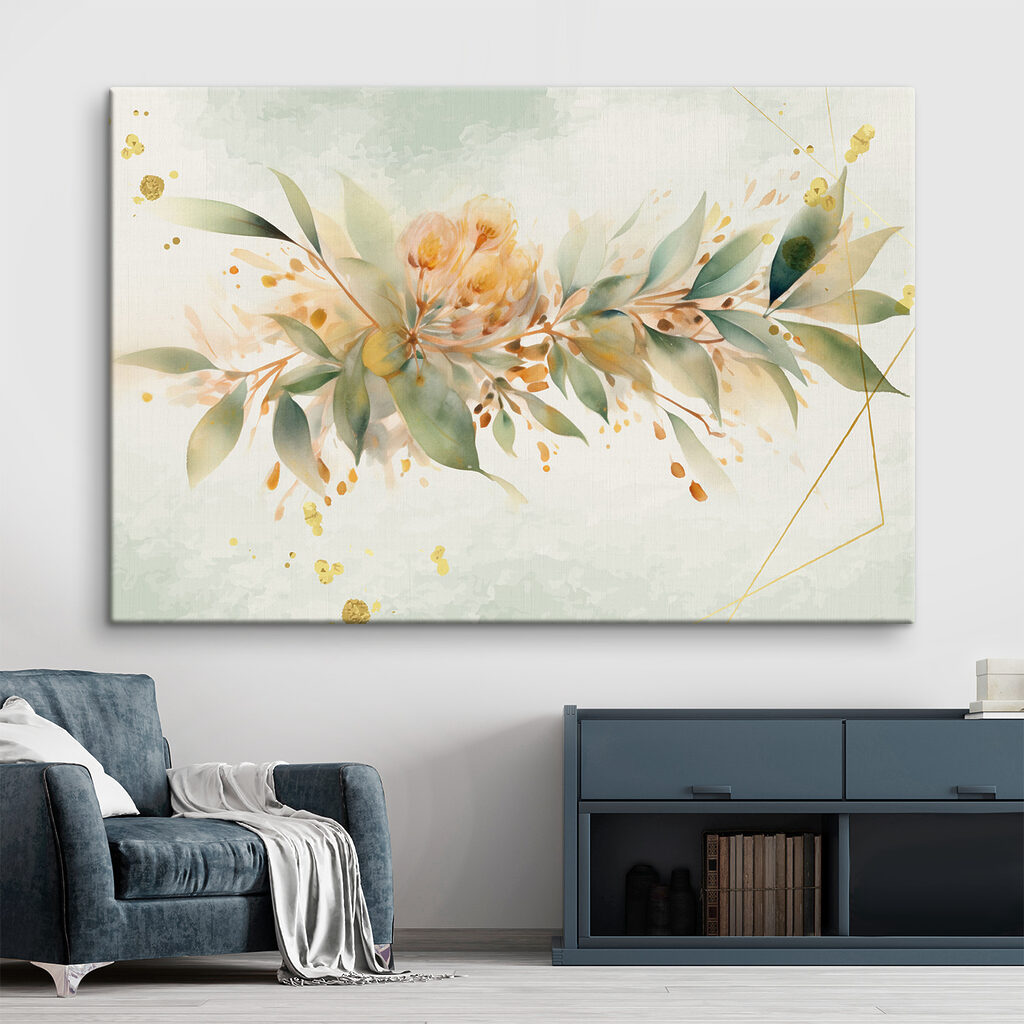 A painting of a flower