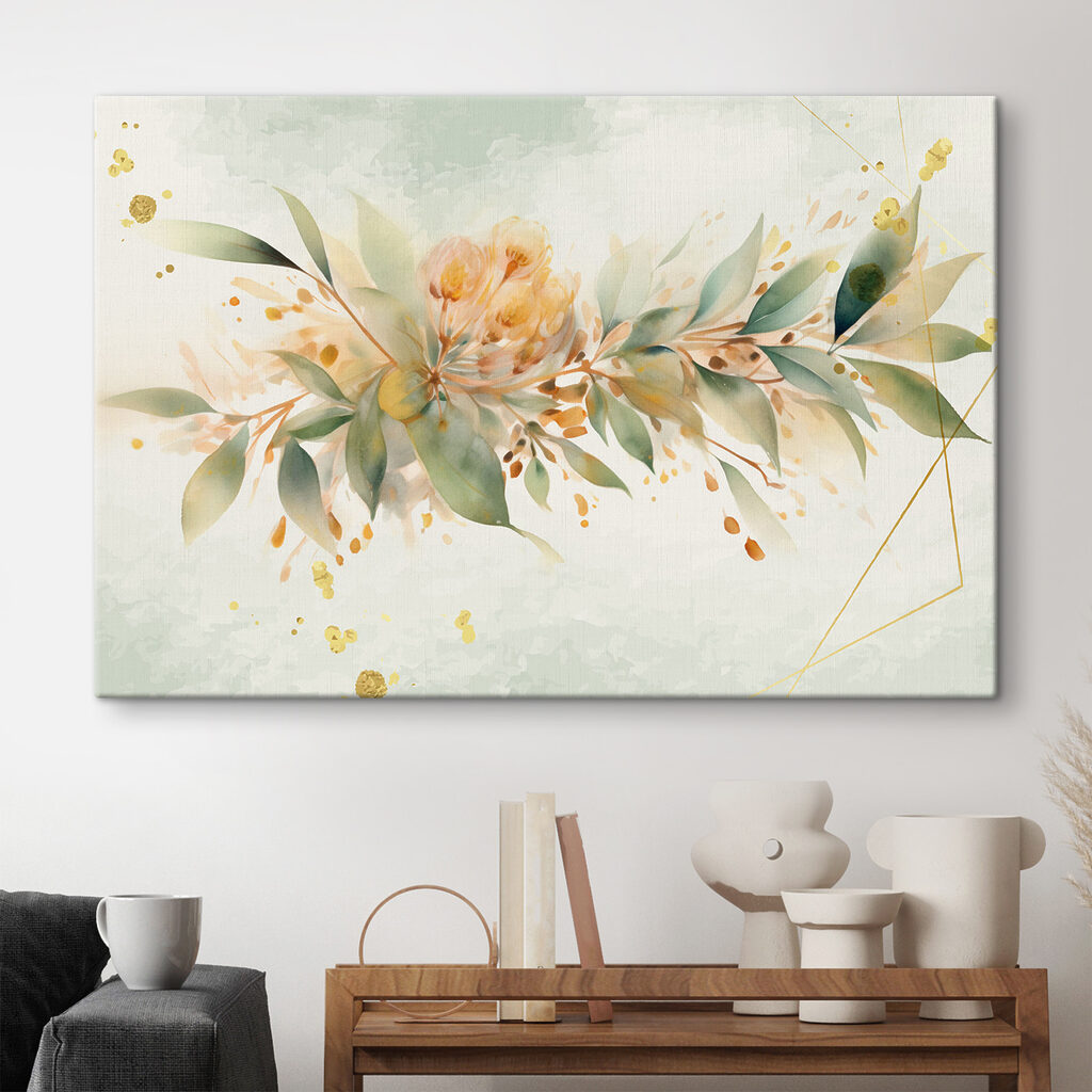 A painting of a flower
