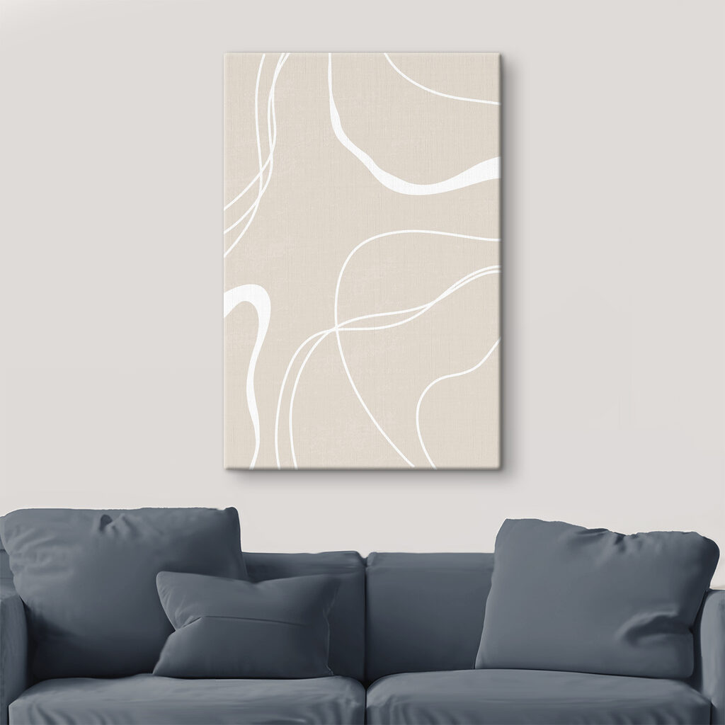 A white lines on a beige background