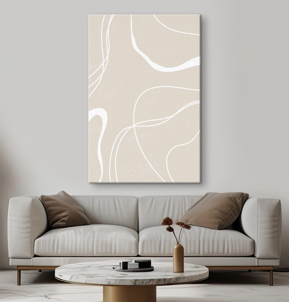 A white lines on a beige background