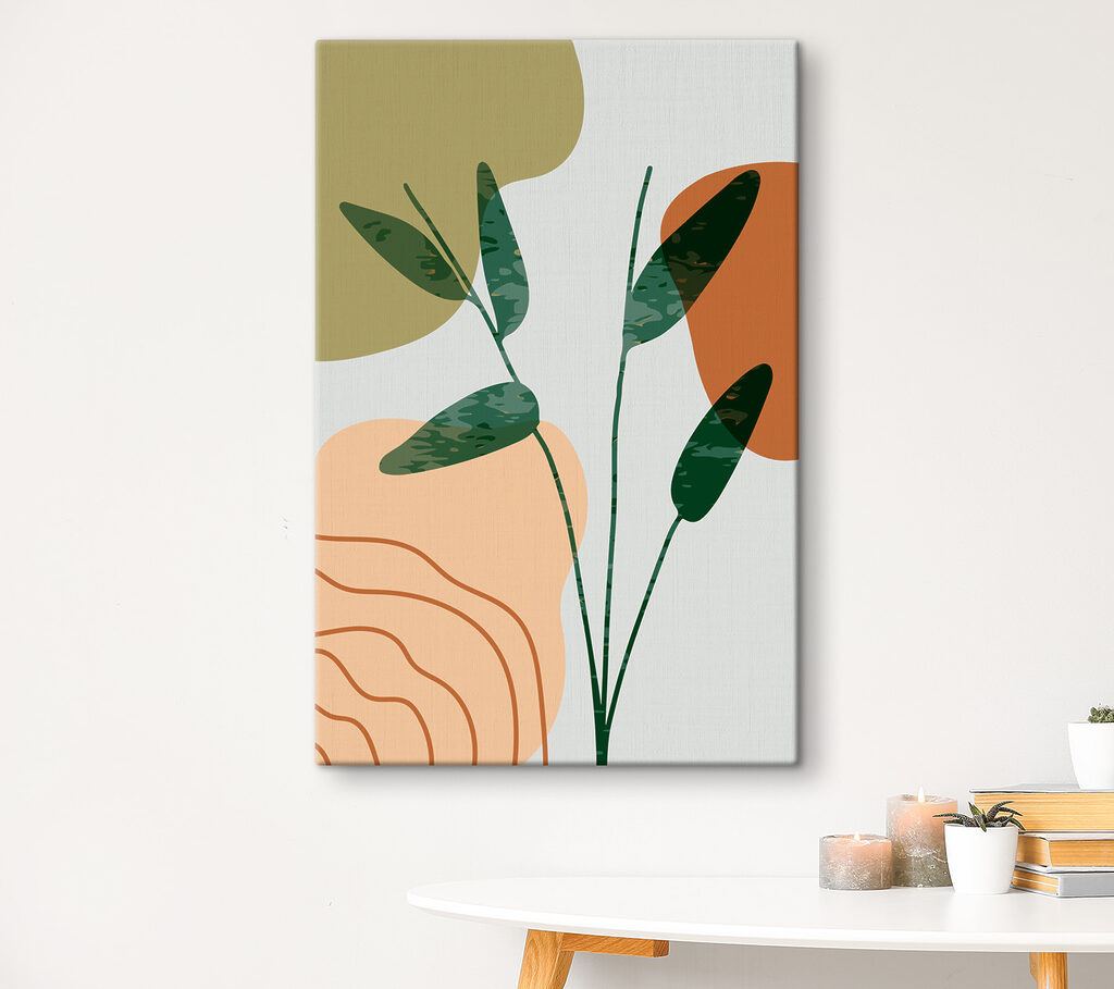 A green and orange leaves A green and orange leaves