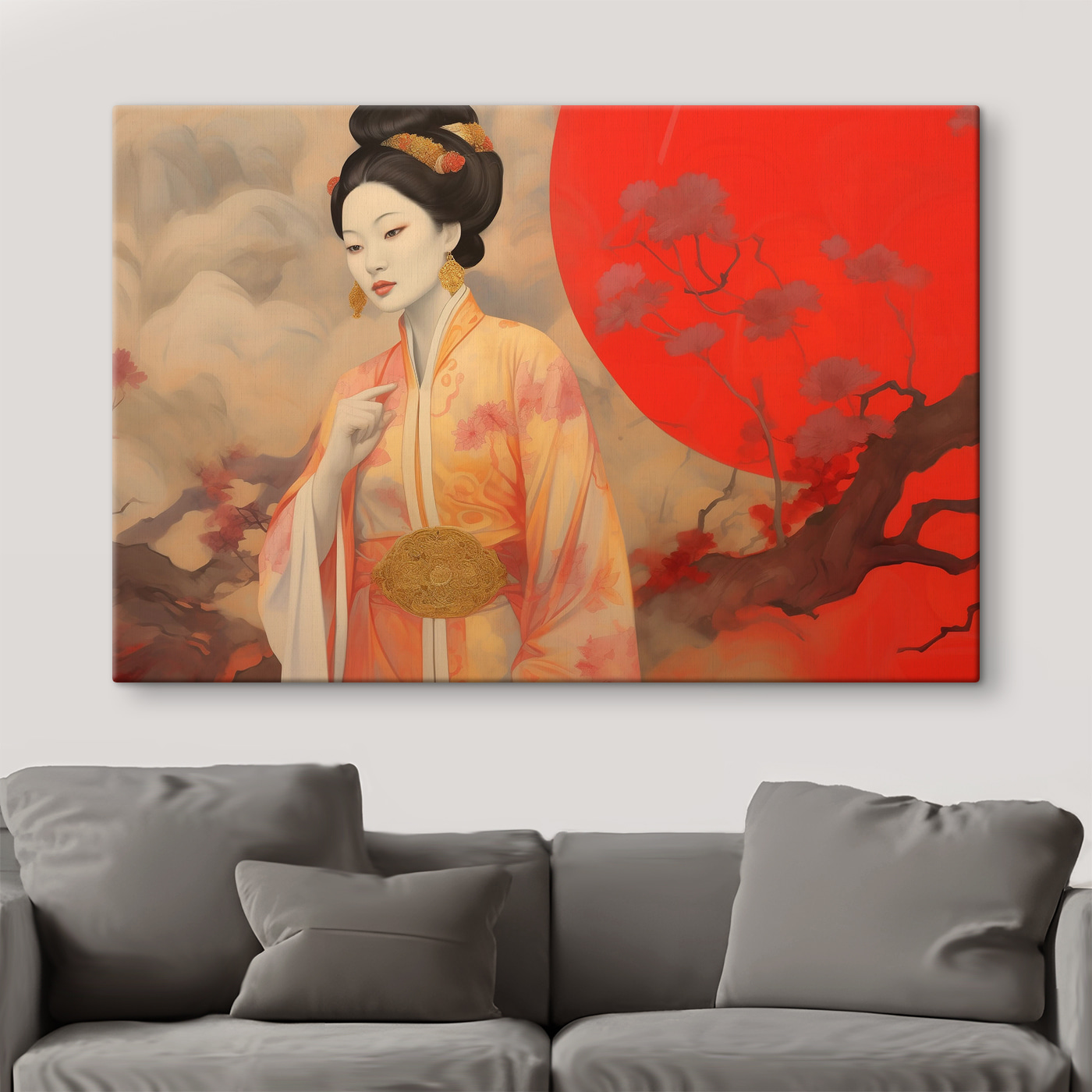 A woman in a kimono