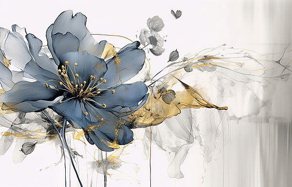 Elegant floral dance in monochrome hues Elegant floral dance in monochrome hues