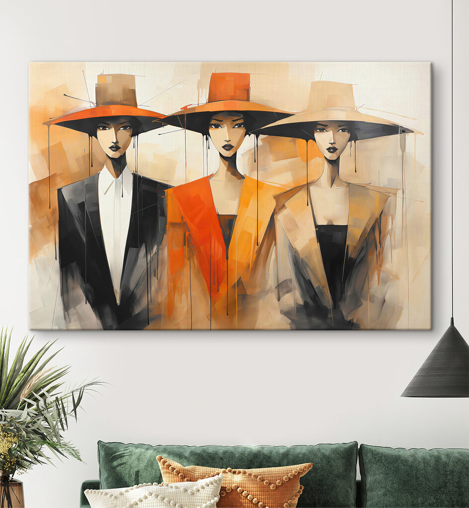 A group of women wearing hats