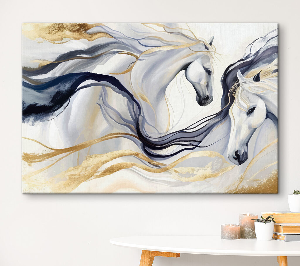 Ethereal Horses Amidst Swirling Colors Ethereal Horses Amidst Swirling Colors