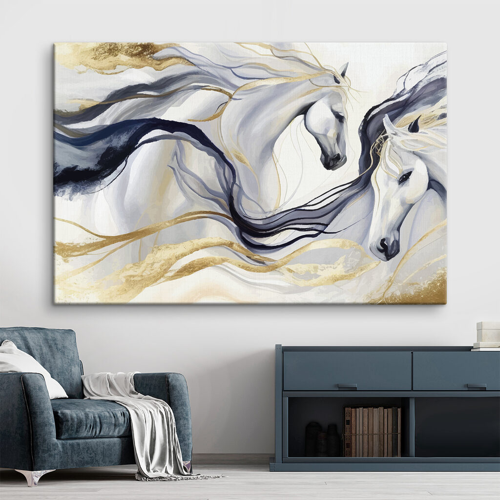 Ethereal Horses Amidst Swirling Colors Ethereal Horses Amidst Swirling Colors