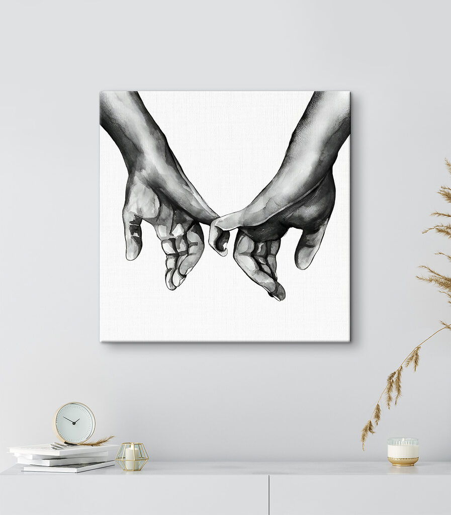 A drawing of two hands holding each other A drawing of two hands holding each other