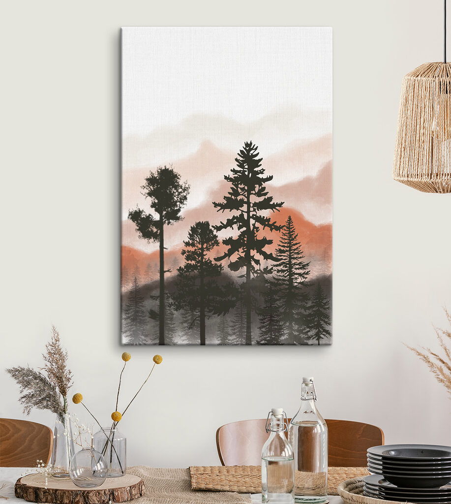 A group of trees in the mountains A group of trees in the mountains