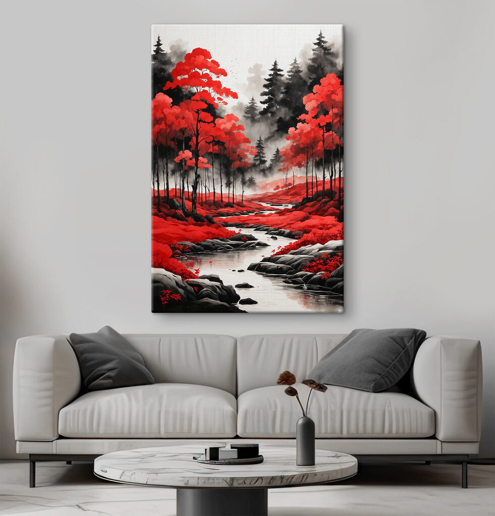 A river running through a forest