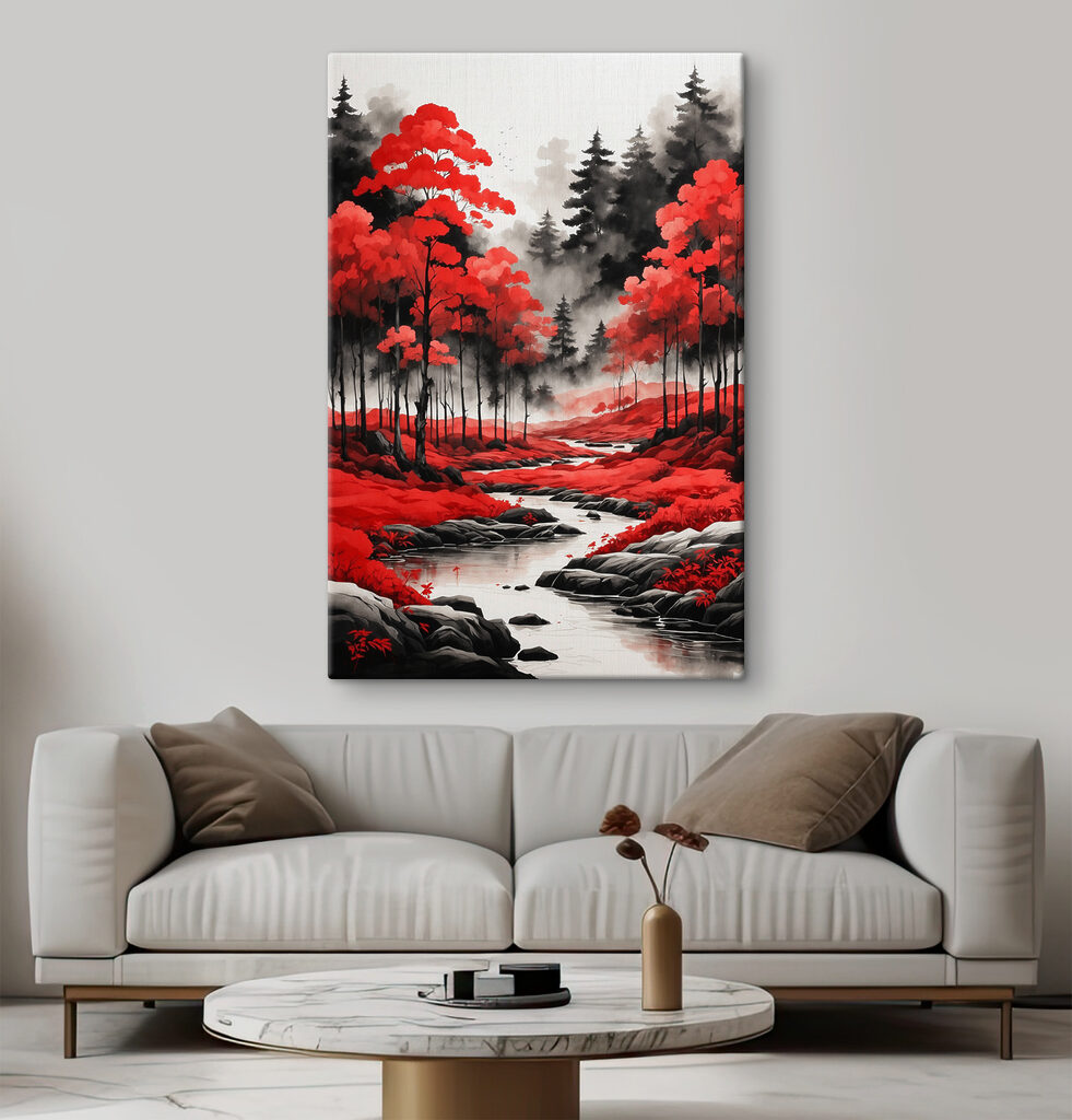 A river running through a forest