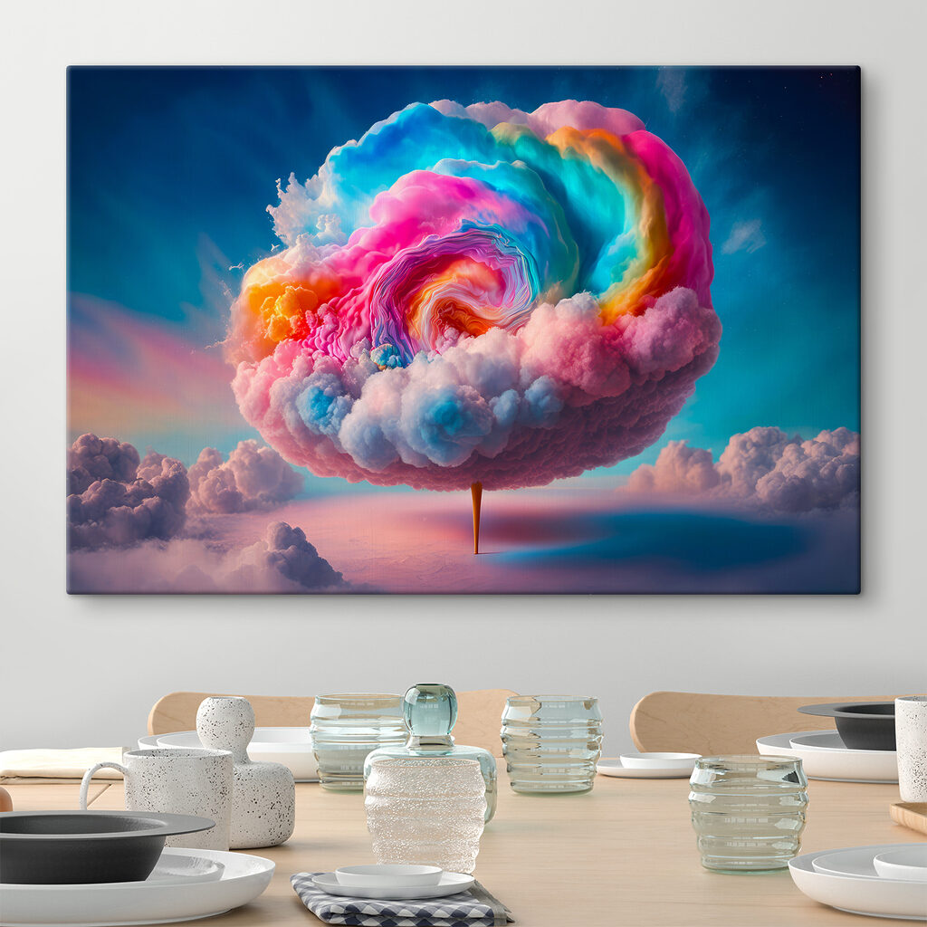 A colorful cloud in the sky