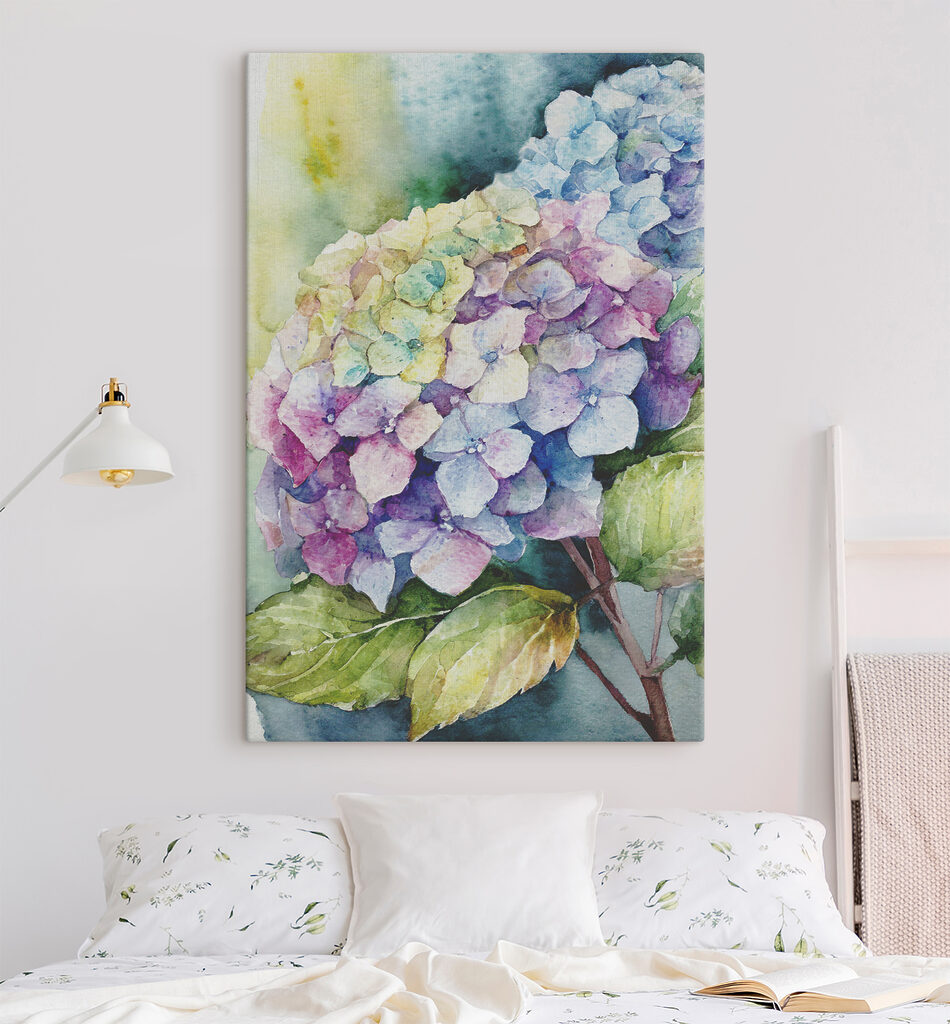 A watercolor of a flower