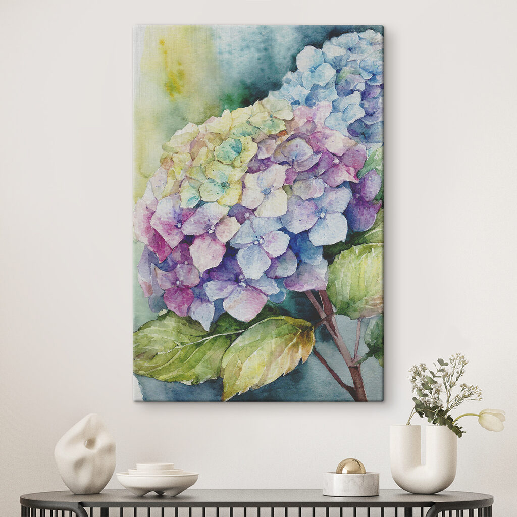 A watercolor of a flower
