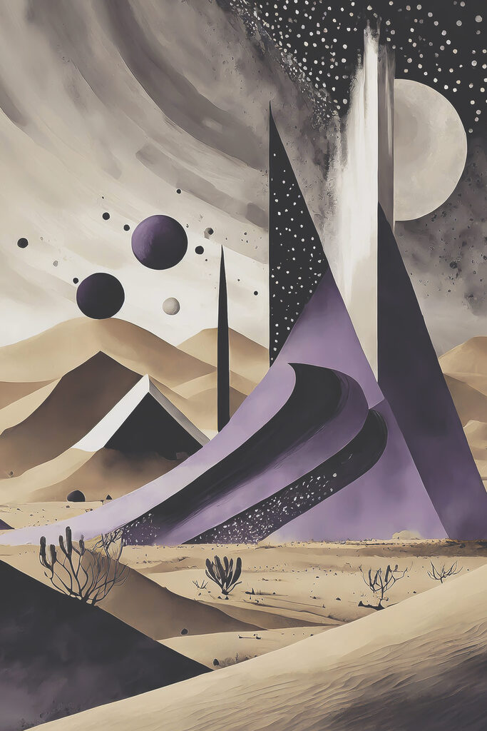 A purple and white desert landscape A purple and white desert landscape