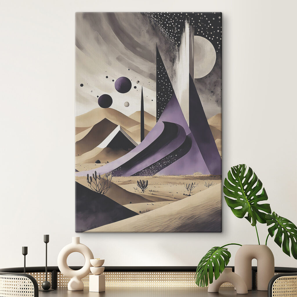 A purple and white desert landscape A purple and white desert landscape